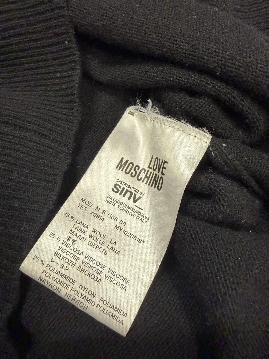 2000s Moschino Peace Black Sweater kILZmJn 7