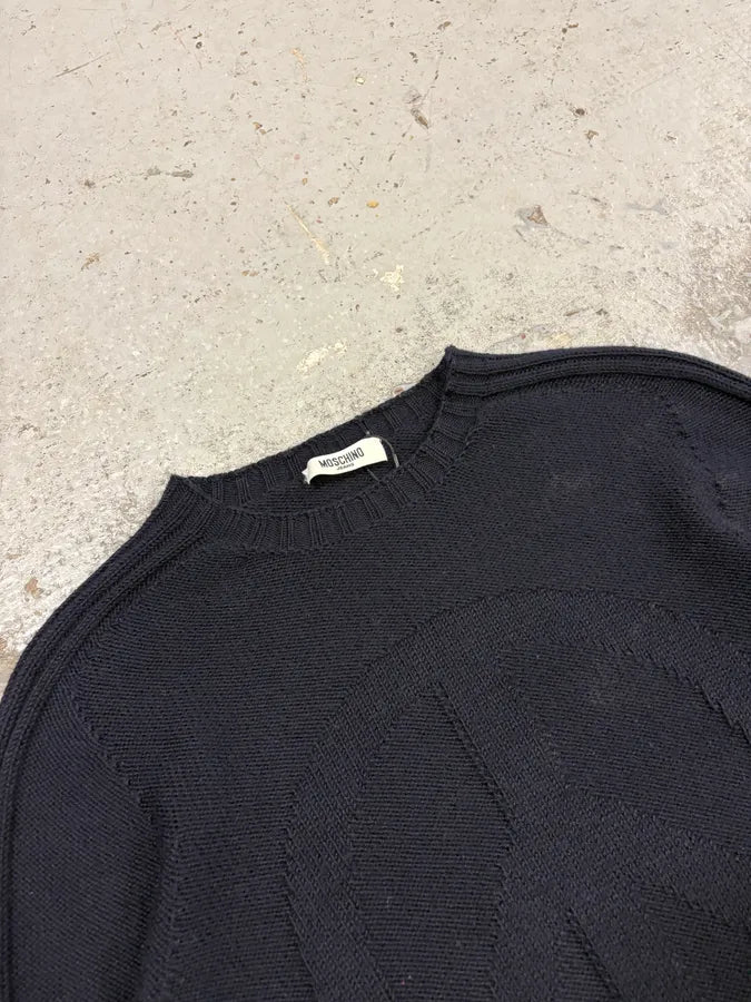 2000s Moschino Peace Navy Wool Sweater DNaatVV 4