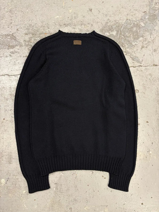 2000s Moschino Peace Navy Wool Sweater DNaatVV 5