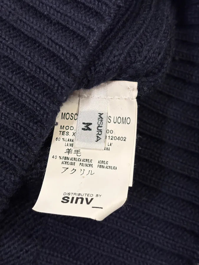 2000s Moschino Peace Navy Wool Sweater DNaatVV 9