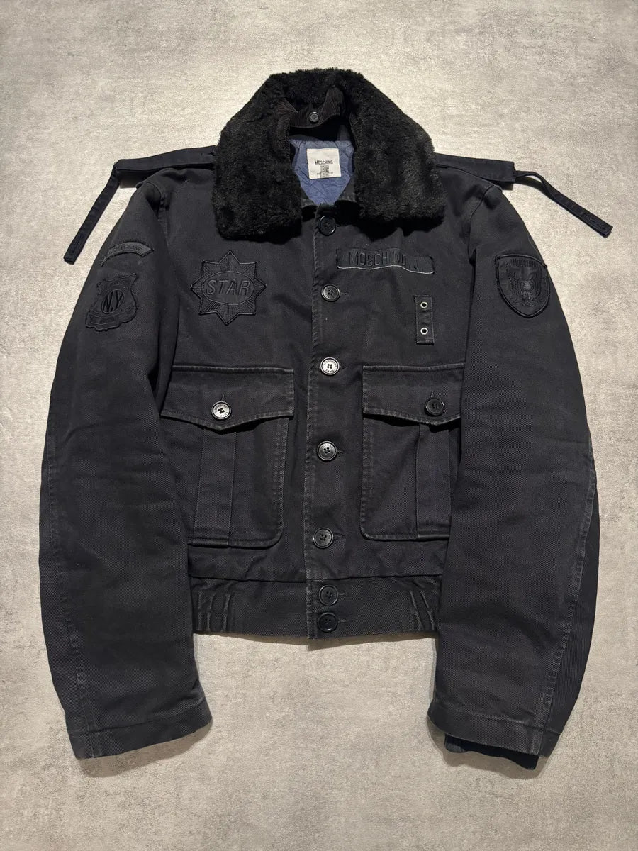 2000s Moschino Police Officer Black Jacket (M) 0