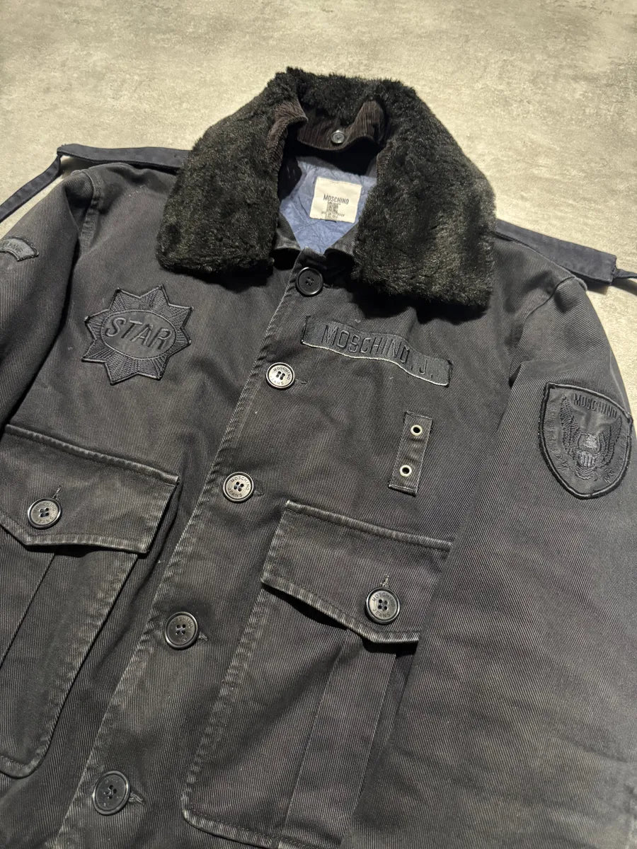 2000s Moschino Police Officer Black Jacket (M) 2