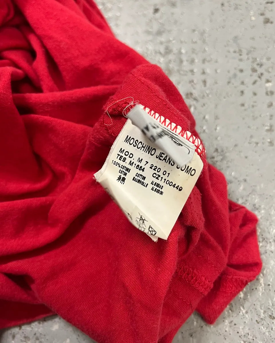 2000s Moschino Red Cozy Popeye T-Shirt IAmFqhA 10