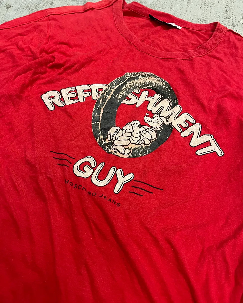 2000s Moschino Red Cozy Popeye T-Shirt IAmFqhA 5