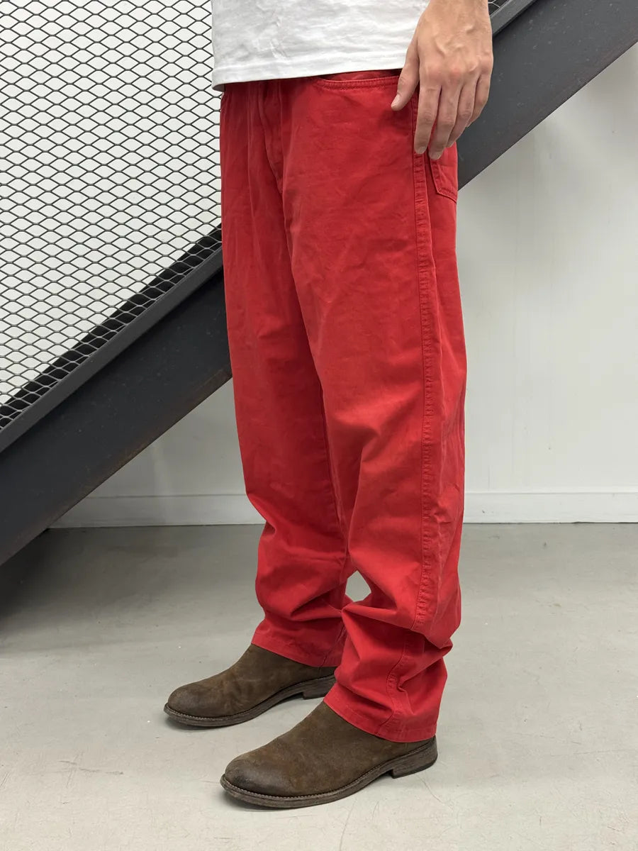 2000s Moschino Red Denim Straight-Leg Jeans nLGRRfs 2