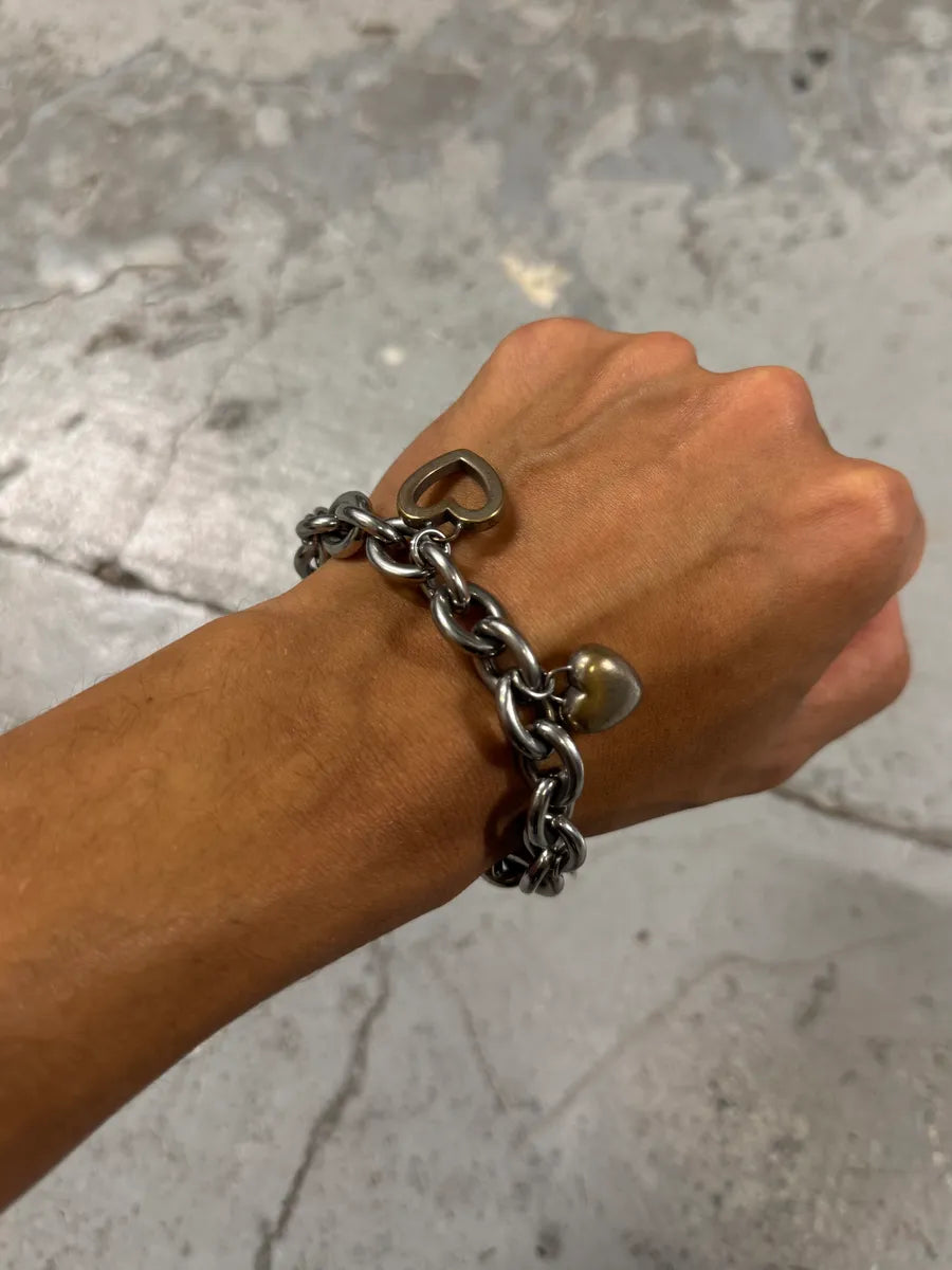 2000s Moschino Stainless Steel Bracelet LnmXfJE 0