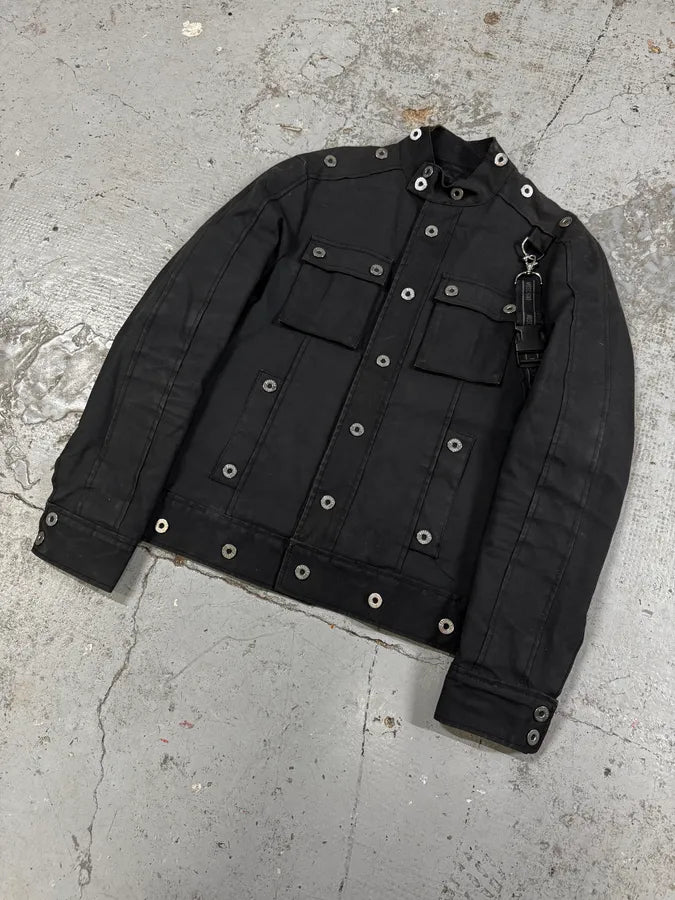 2000s Moschino Studded Black Cargo Jacket FhbDCeS 2
