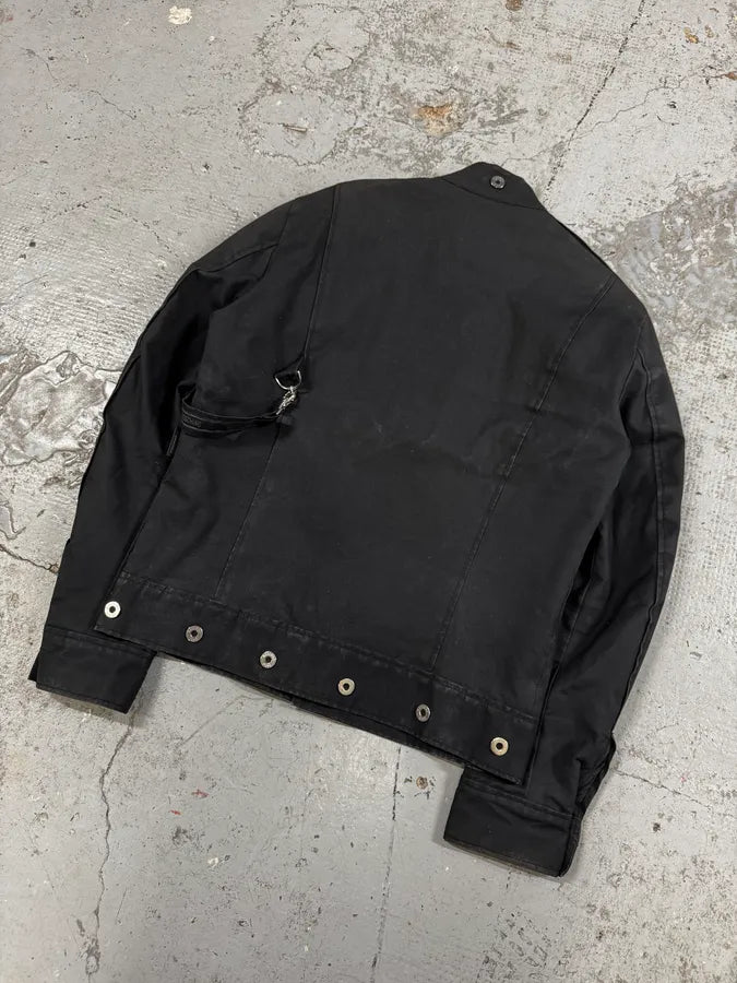 2000s Moschino Studded Black Cargo Jacket FhbDCeS 5