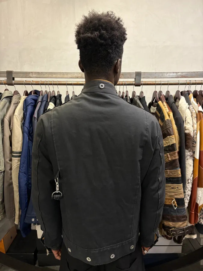 2000s Moschino Studded Black Cargo Jacket FhbDCeS 4