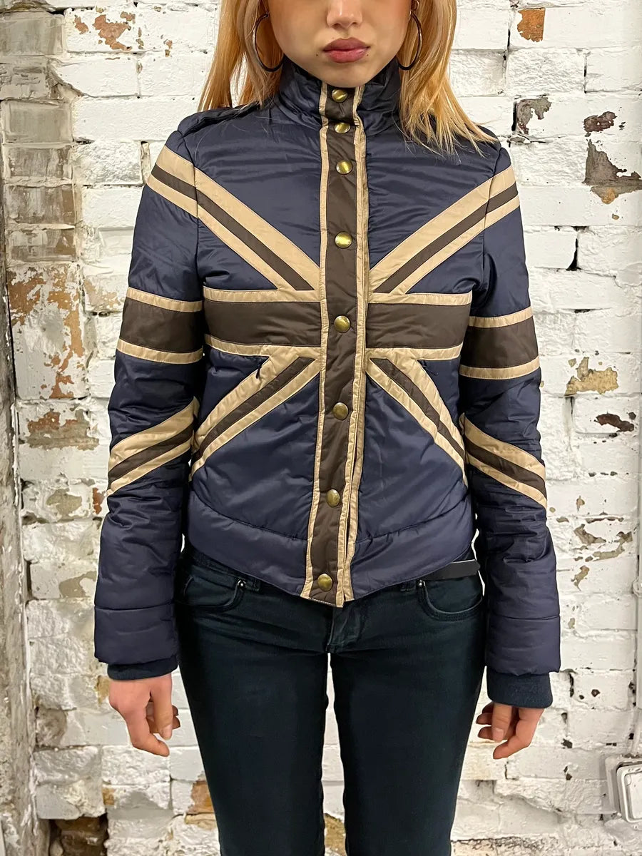 2000s Moschino UK Blue Puffer Jacket aqisJvR 1