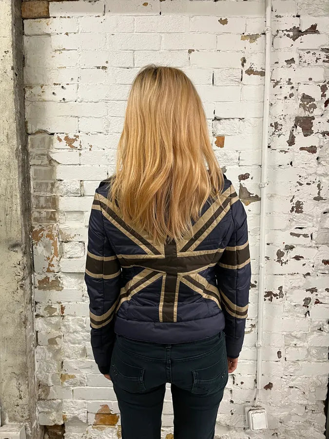 2000s Moschino UK Blue Puffer Jacket aqisJvR 2