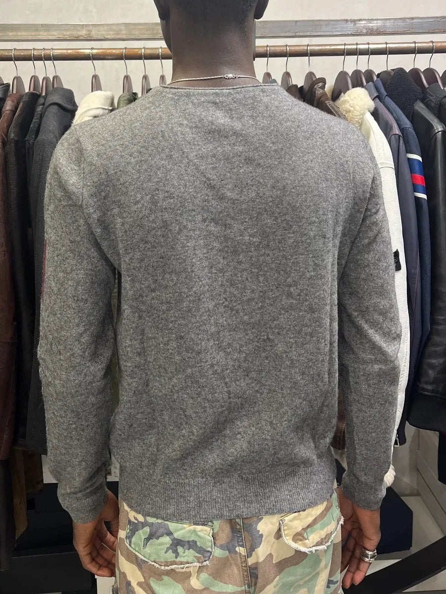 2000s Moschino UK Flag Grey Wool Cardigan fxjtZwB 2