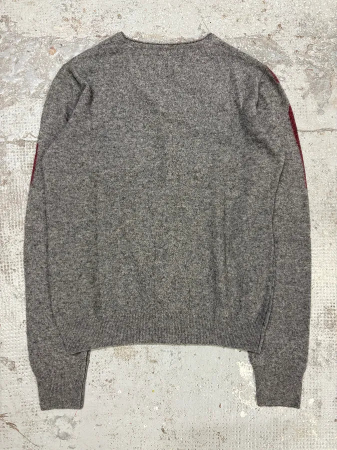 2000s Moschino UK Flag Grey Wool Cardigan fxjtZwB 5