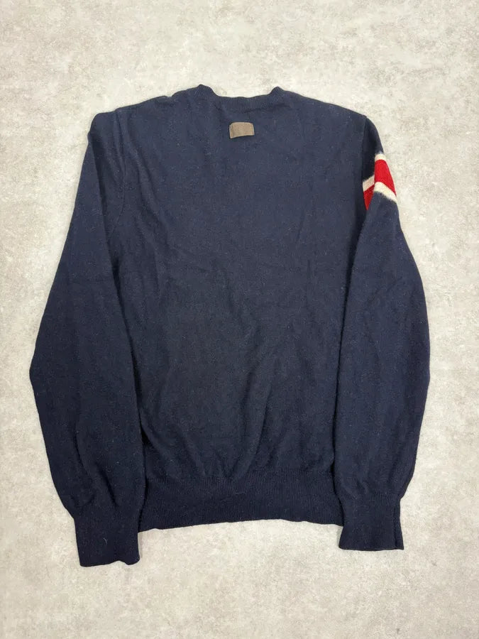 2000s Moschino UK Flag Wool Sweater CZJtvlr 5