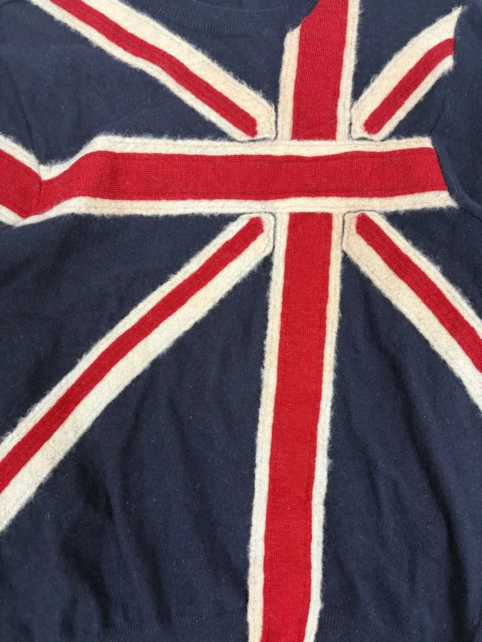 2000s Moschino UK Flag Wool Sweater CZJtvlr 6