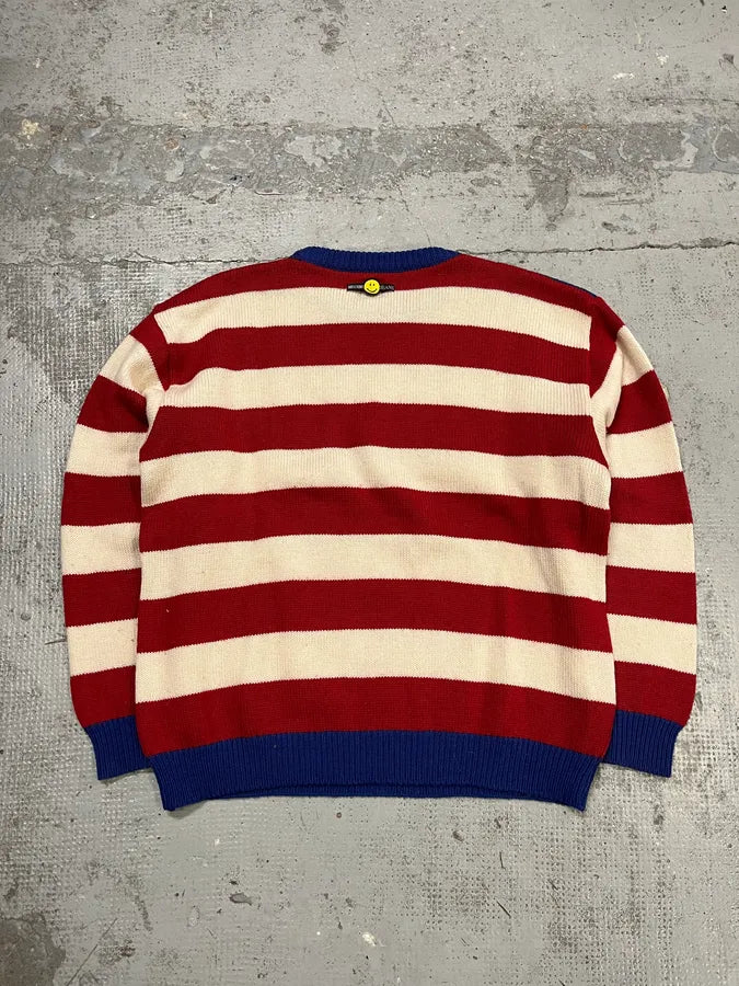 2000s Moschino USA Flag Bootleg Red White Blue Wool Sweater EVwCDGr 7