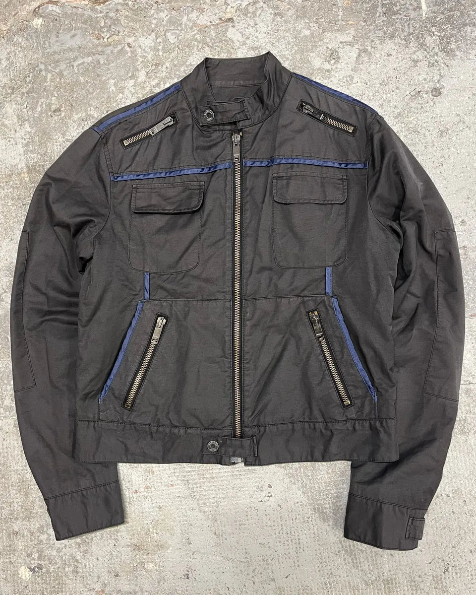 2000s Moschino Utility Black Worker Bomber Jacket (M/L) vfFyRnv 0