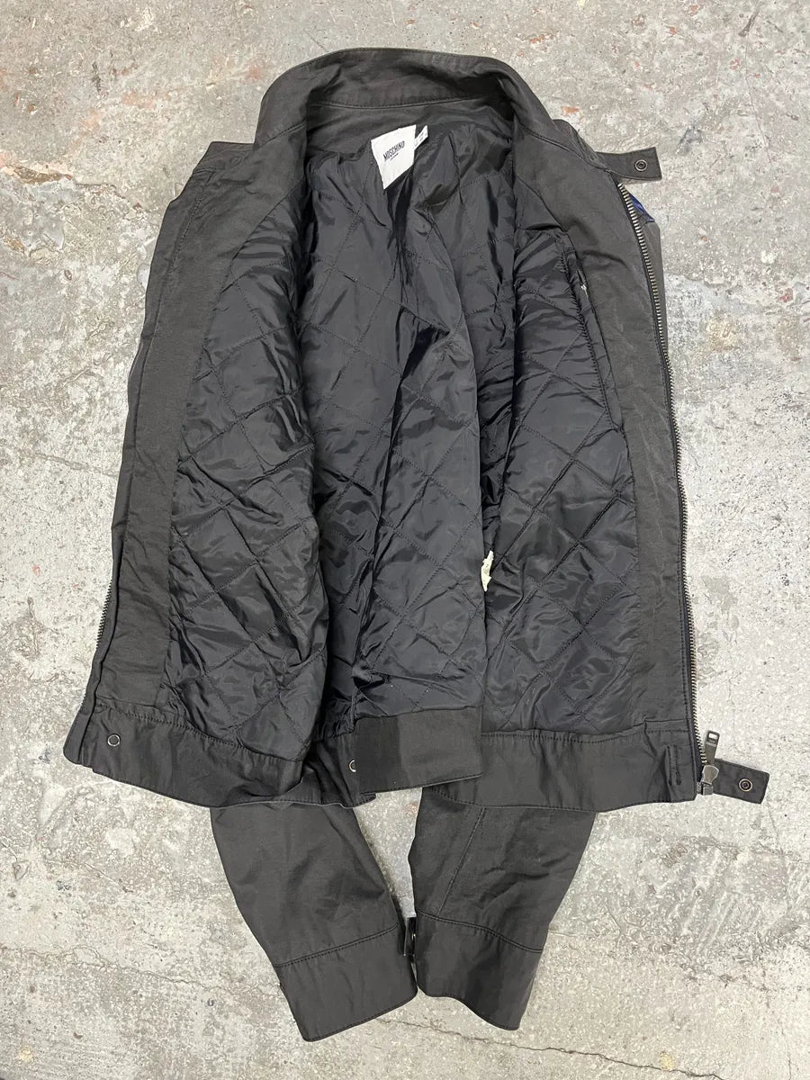 2000s Moschino Utility Black Worker Bomber Jacket (M/L) vfFyRnv 4