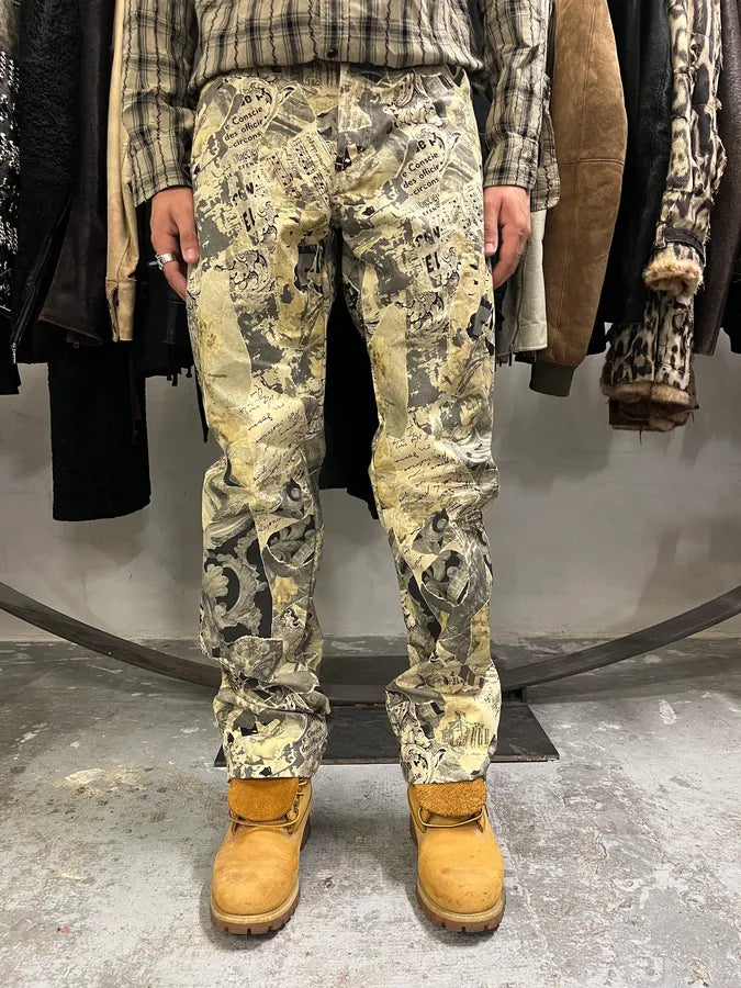 2000s Moschino Wallpapers News Print Archive Pants QMIhmyL 0
