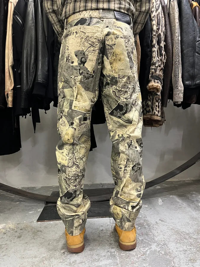 2000s Moschino Wallpapers News Print Archive Pants QMIhmyL 1