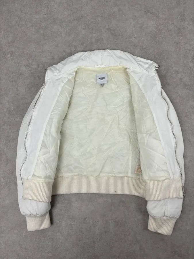 2000s Moschino White Cozy Puffer Jacket bYuismK 6