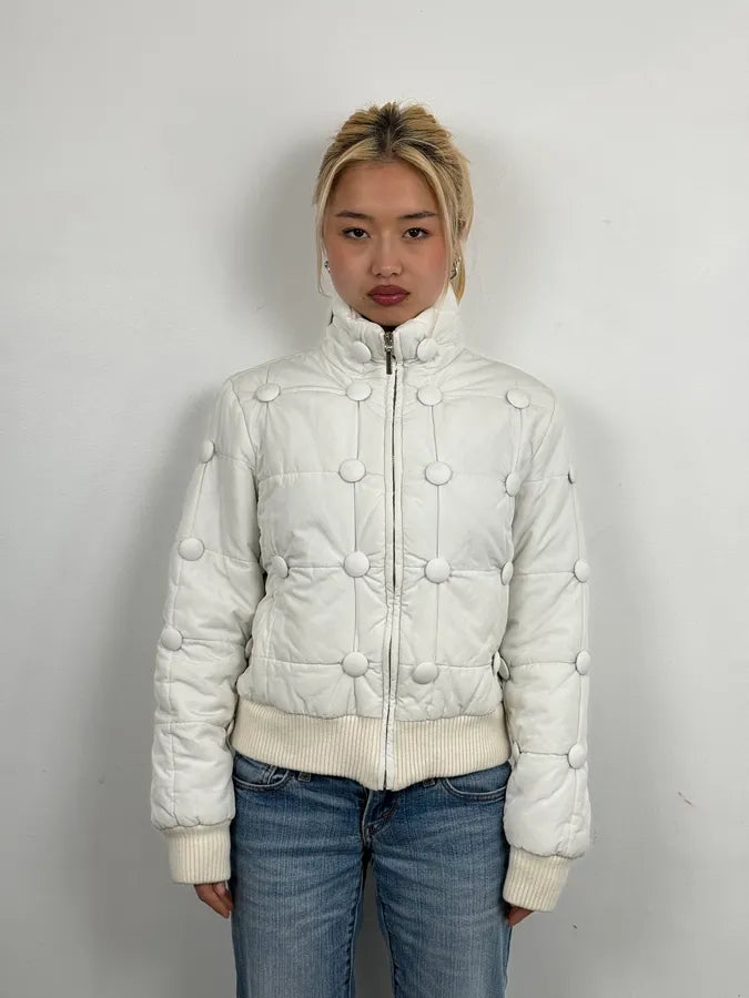 2000s Moschino White Cozy Puffer Jacket bYuismK 1