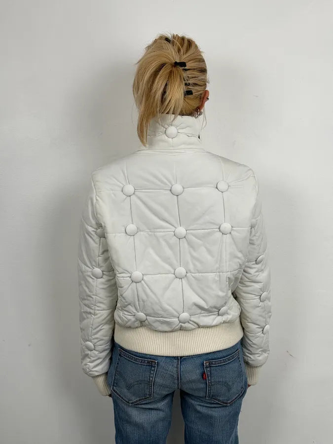 2000s Moschino White Cozy Puffer Jacket bYuismK 2