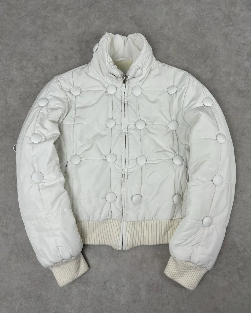 2000s Moschino White Cozy Puffer Jacket bYuismK 0