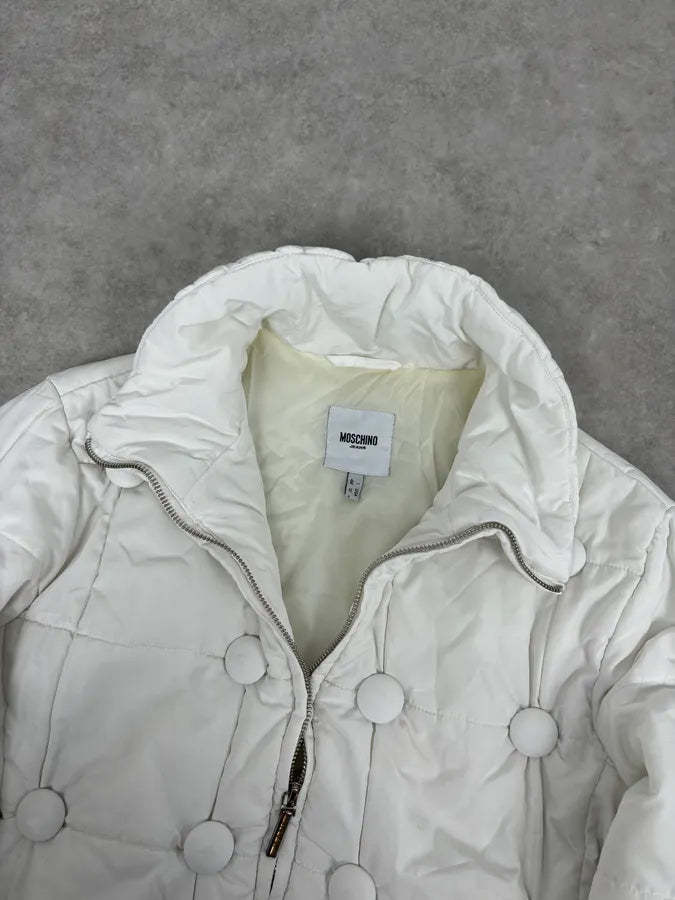 2000s Moschino White Cozy Puffer Jacket bYuismK 7