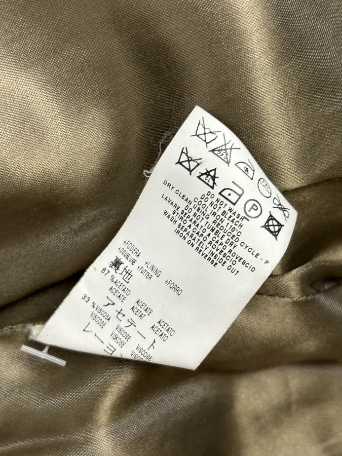 2000s Moschino Beige Cropped Patchwork Bondage Jacket CAndULL 12