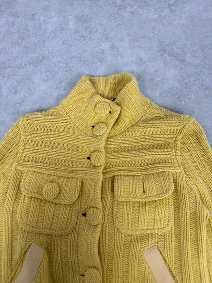 2000s Moschino Wool Yellow Buttoned Jacket LLyeVDt 4