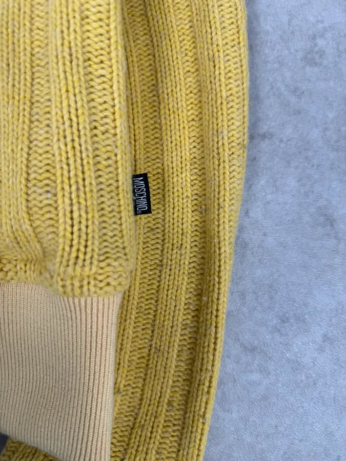 2000s Moschino Wool Yellow Buttoned Jacket LLyeVDt 5