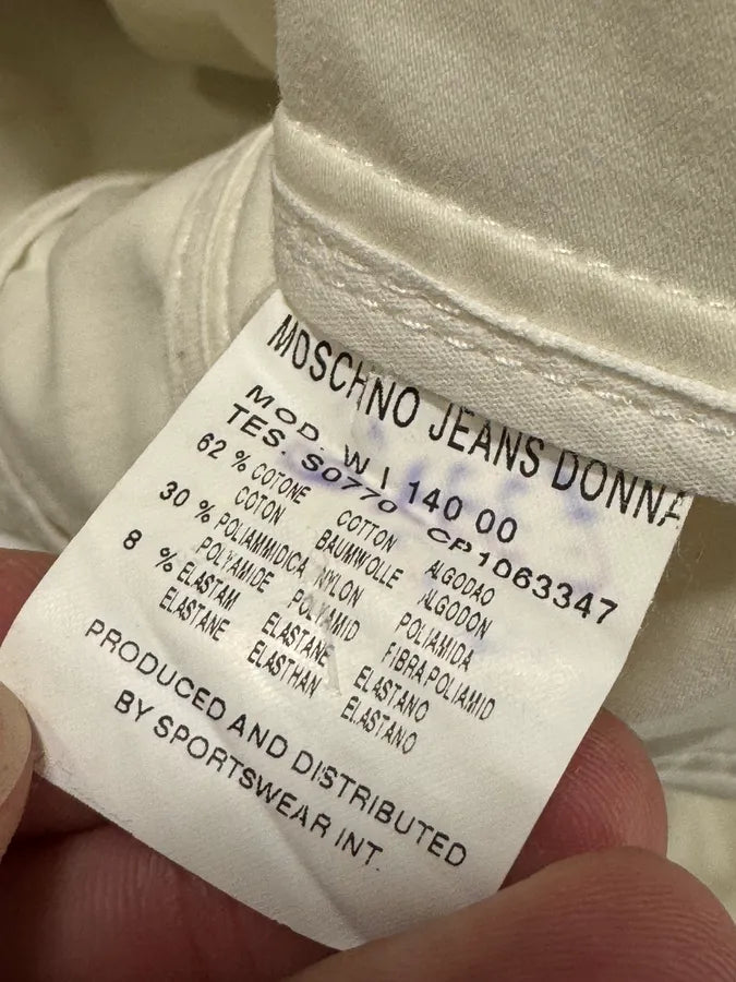 2000s Moschino White Satin Blazer & Skirt Set zybkXVt 10