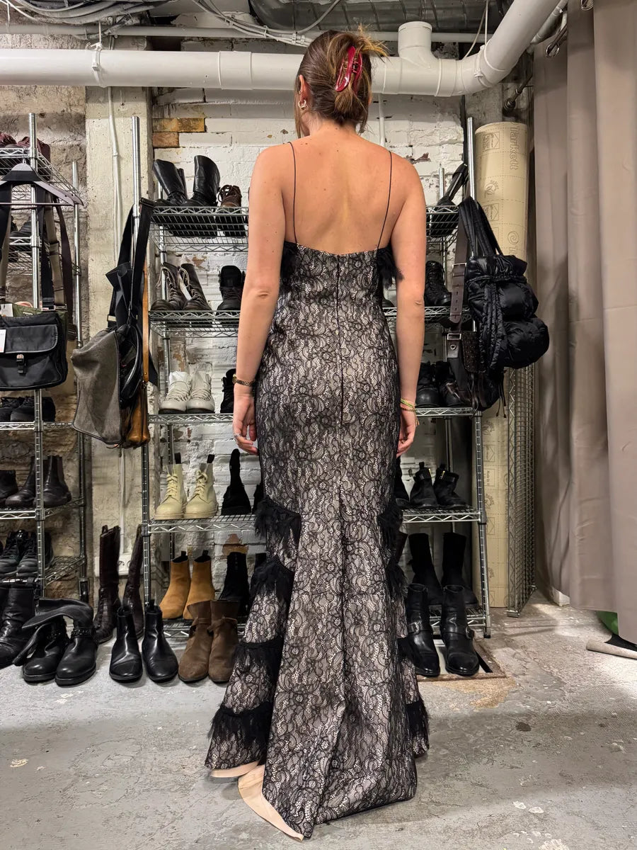 2000s Musani Lace Black Dress (S/M) 1