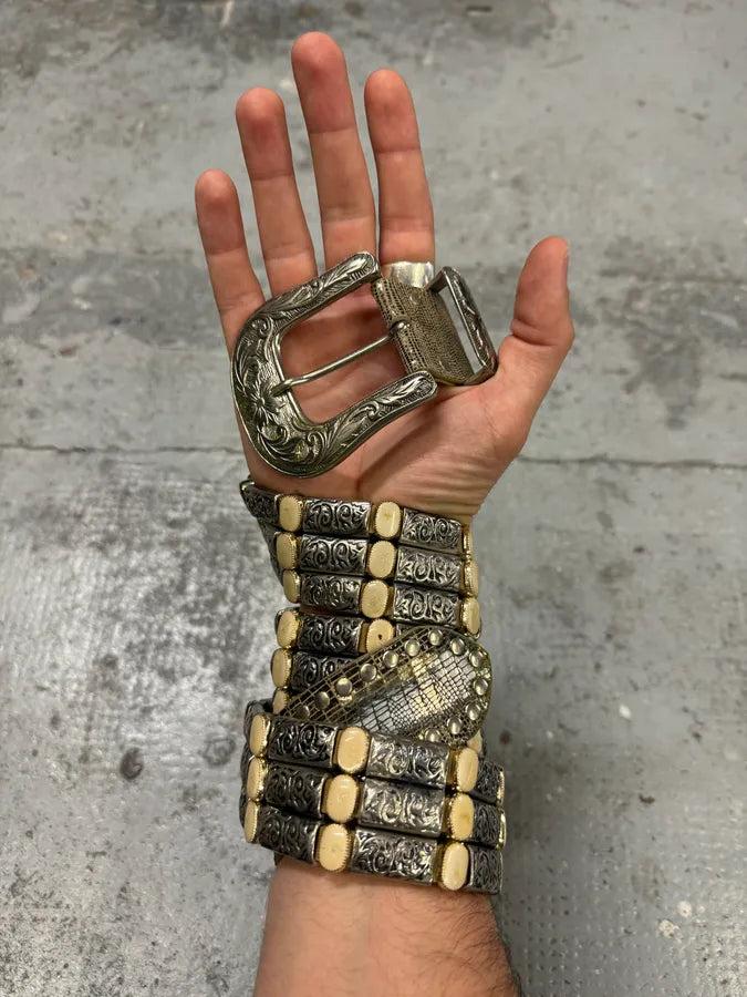 2000s Nanni Celtic Ornament Metal Belt zKQeYaI 0