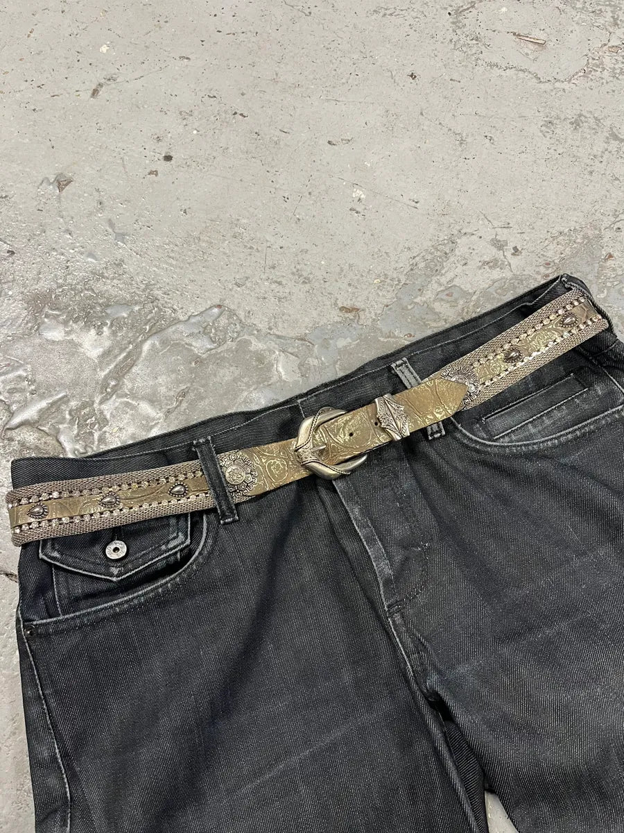 2000s Nanni Fantasy Ornament Metal Cowboy Belt luFOrYi 1