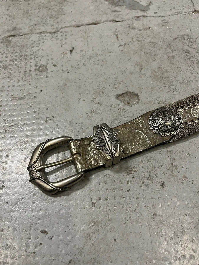 2000s Nanni Fantasy Ornament Metal Cowboy Belt luFOrYi 6