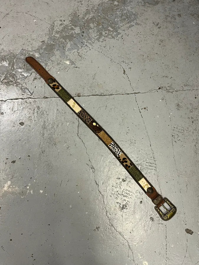 2000s Nanni Hyrbid Animal Leather Metal Belt JXNlfSY 6