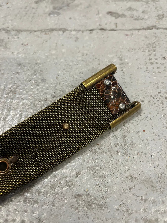 2000s Nanni Metal Leopard Pony Hair Belt ttTEIel 8
