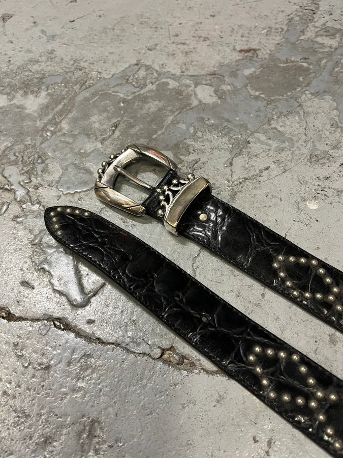 2000s Nanni Studded Black Leather Belt MXHzFAr 1