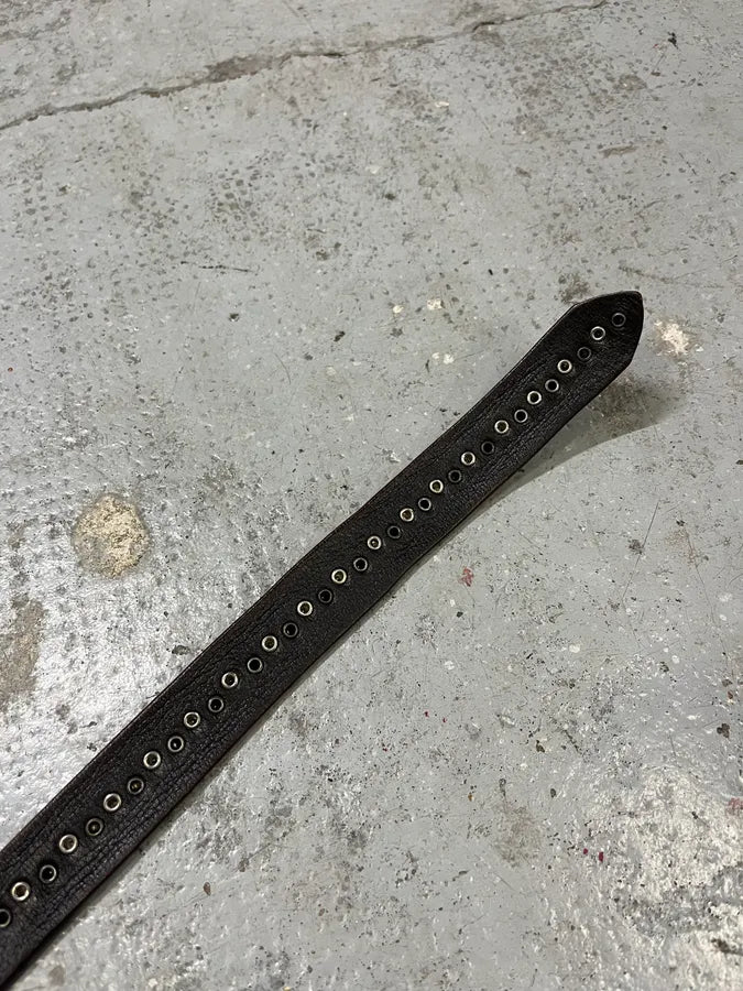 2000s Nanni Studded Brown Leather Belt GNNIjSX 8