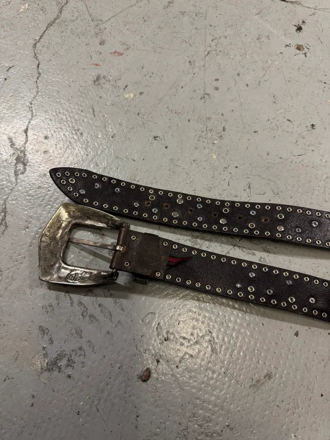 2000s Nanni Studded Fantasy Pin Metal Brown Belt HUUohTi 6