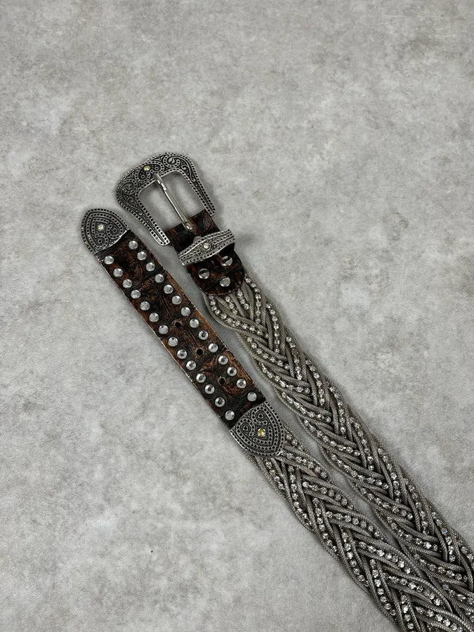 2000s Nanni Woven Metal Embellishment Belt toIBQTe 4