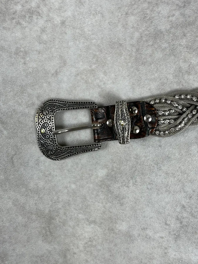 2000s Nanni Woven Metal Embellishment Belt toIBQTe 2