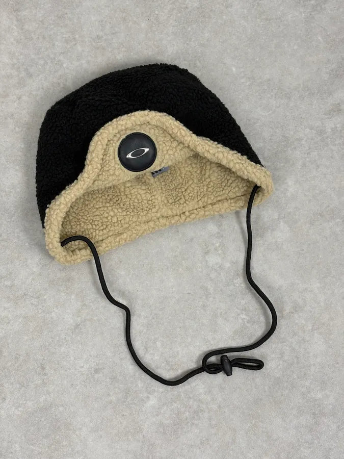 2000s Oakley Black Wool Shearling Hat uIYpQCd 3
