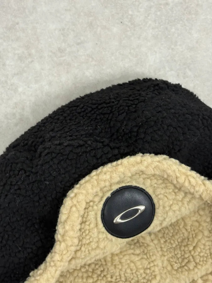 2000s Oakley Black Wool Shearling Hat uIYpQCd 4