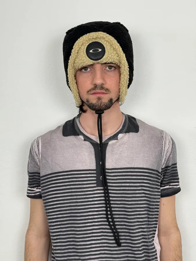 2000s Oakley Black Wool Shearling Hat uIYpQCd 1
