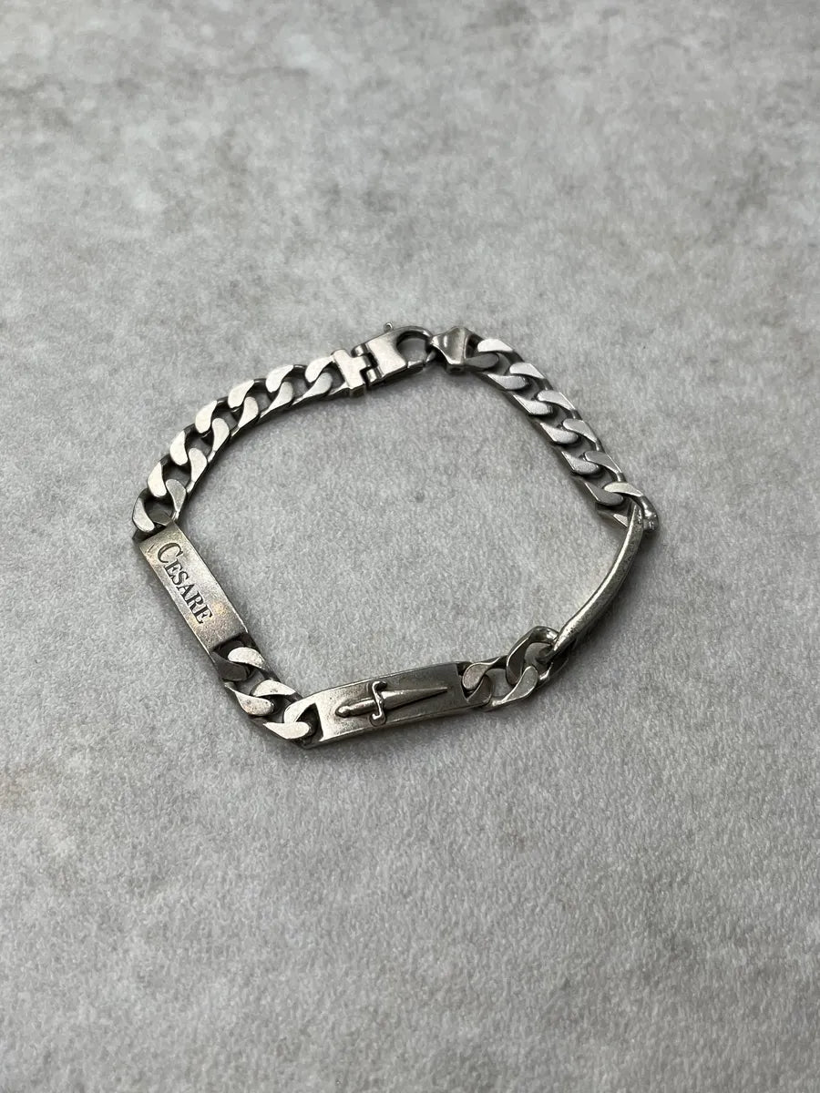 2000s Paciotti Daggers Silver 925 Bracelet jyKstNI 0