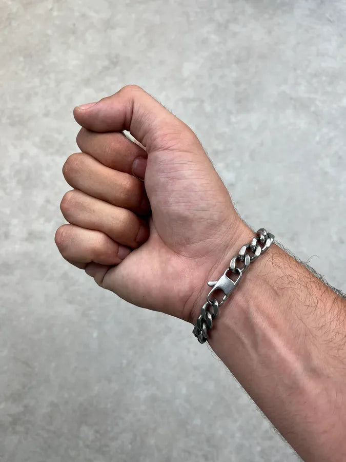 2000s Paciotti Hammered Tag Silver Bracelet LhLCyRW 2