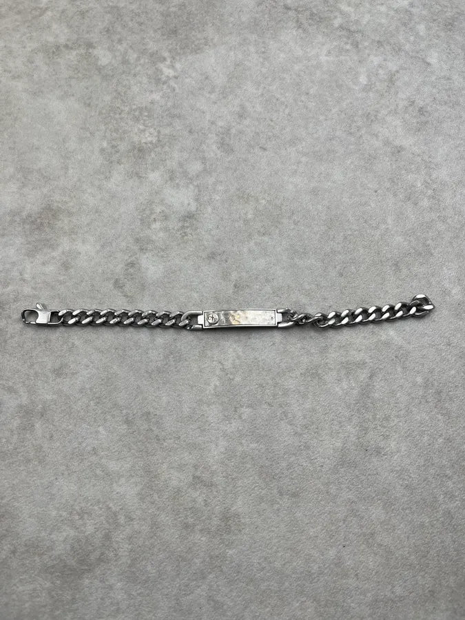 2000s Paciotti Hammered Tag Silver Bracelet LhLCyRW 3